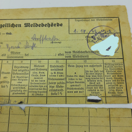 Полицейский формуляр, подписан Марией Феллер,1942г.. Картинка 8